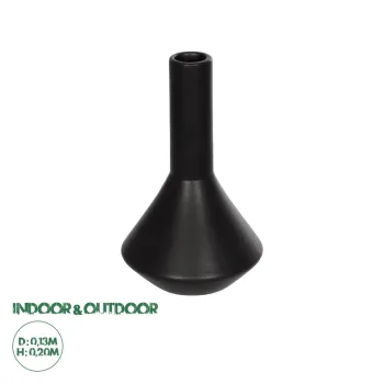 GloboStar® Artificial Garden CANNOLI 21280 Διακοσμητικό Κεραμικό Βάζo Μαύρο Π13 x Μ13 x Υ20cm GloboStar® Artificial Garden CANNOLI 21280 Διακοσμητικό Κεραμικό Βάζo Μαύρο Π13 x Μ13 x Υ20cm