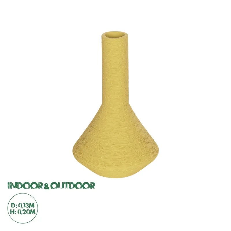 GloboStar® Artificial Garden GRENADA 21281 Διακοσμητικό Κεραμικό Βάζo Κίτρινο Π13 x Μ13 x Υ20cm GloboStar® Artificial Garden GRENADA 21281 Διακοσμητικό Κεραμικό Βάζo Κίτρινο Π13 x Μ13 x Υ20cm