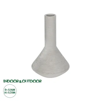 GloboStar® Artificial Garden BARBADOS 21284 Διακοσμητικό Κεραμικό Βάζo Γκρι Π16 x Μ16 x Υ25cm GloboStar® Artificial Garden BARBADOS 21284 Διακοσμητικό Κεραμικό Βάζo Γκρι Π16 x Μ16 x Υ25cm