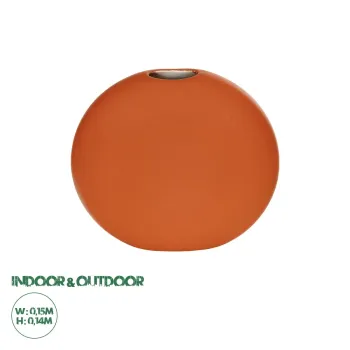 GloboStar® Artificial Garden CINNAMON 21291 Διακοσμητικό Κεραμικό Βάζo Πορτοκαλί Π15 x Μ15 x Υ14cm GloboStar® Artificial Garden CINNAMON 21291 Διακοσμητικό Κεραμικό Βάζo Πορτοκαλί Π15 x Μ15 x Υ14cm