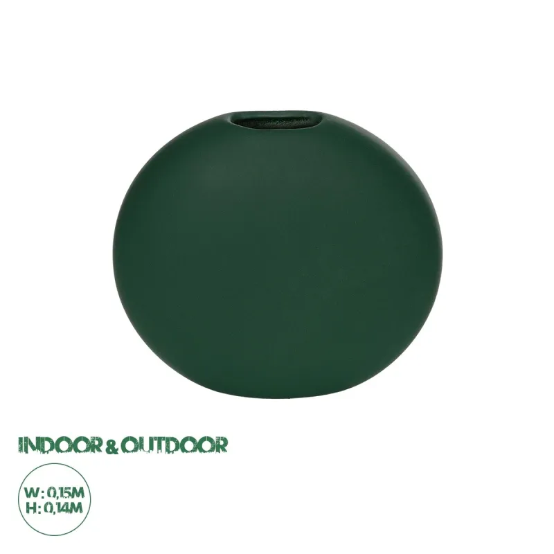 GloboStar® Artificial Garden MENORCA 21292 Διακοσμητικό Κεραμικό Βάζo Πράσινο Π15 x Μ15 x Υ14cm GloboStar® Artificial Garden MENORCA 21292 Διακοσμητικό Κεραμικό Βάζo Πράσινο Π15 x Μ15 x Υ14cm