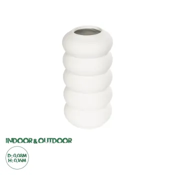 GloboStar® Artificial Garden NOUVEAU 21293 Διακοσμητικό Κεραμικό Βάζo Λευκό Π8 x Μ8 x Υ16cm GloboStar® Artificial Garden NOUVEAU 21293 Διακοσμητικό Κεραμικό Βάζo Λευκό Π8 x Μ8 x Υ16cm
