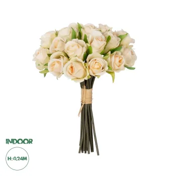 GloboStar® Artificial Garden CHAMPAGNE ROSE BOUQUET 21305 Τεχνητό Διακοσμητικό Μπουκέτο Τριαντάφυλλα Ροζ Y24cm GloboStar® Artificial Garden CHAMPAGNE ROSE BOUQUET 21305 Τεχνητό Διακοσμητικό Μπουκέτο Τριαντάφυλλα Ροζ Y24cm