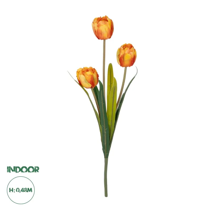 GloboStar® Artificial Garden ORANGE TULIP BRANCH 21308 Τεχνητό Διακοσμητικό Κλαδί Πορτοκαλί Τουλίπα Y48cm GloboStar® Artificial Garden ORANGE TULIP BRANCH 21308 Τεχνητό Διακοσμητικό Κλαδί Πορτοκαλί Τουλίπα Y48cm