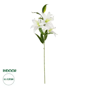 GloboStar® Artificial Garden WHITE LILY BRANCH 21312 Τεχνητό Διακοσμητικό Κλαδί Λευκό Κρίνο Y95cm GloboStar® Artificial Garden WHITE LILY BRANCH 21312 Τεχνητό Διακοσμητικό Κλαδί Λευκό Κρίνο Y95cm