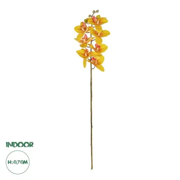 GloboStar® Artificial Garden YELLOW RED ORCHID BRANCH 21410 Τεχνητό Διακοσμητικό Κλαδί Κίτρινη Ορχιδέα Y70cm GloboStar® Artificial Garden YELLOW RED ORCHID BRANCH 21410 Τεχνητό Διακοσμητικό Κλαδί Κίτρινη Ορχιδέα Y70cm