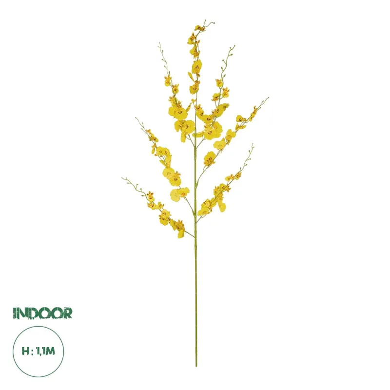 GloboStar® Artificial Garden YELLOW DANCE ORCHID BRANCH 21414 Τεχνητό Διακοσμητικό Κλαδί Κίτρινη Ορχιδέα Y110cm GloboStar® Artificial Garden YELLOW DANCE ORCHID BRANCH 21414 Τεχνητό Διακοσμητικό Κλαδί Κίτρινη Ορχιδέα Y110cm