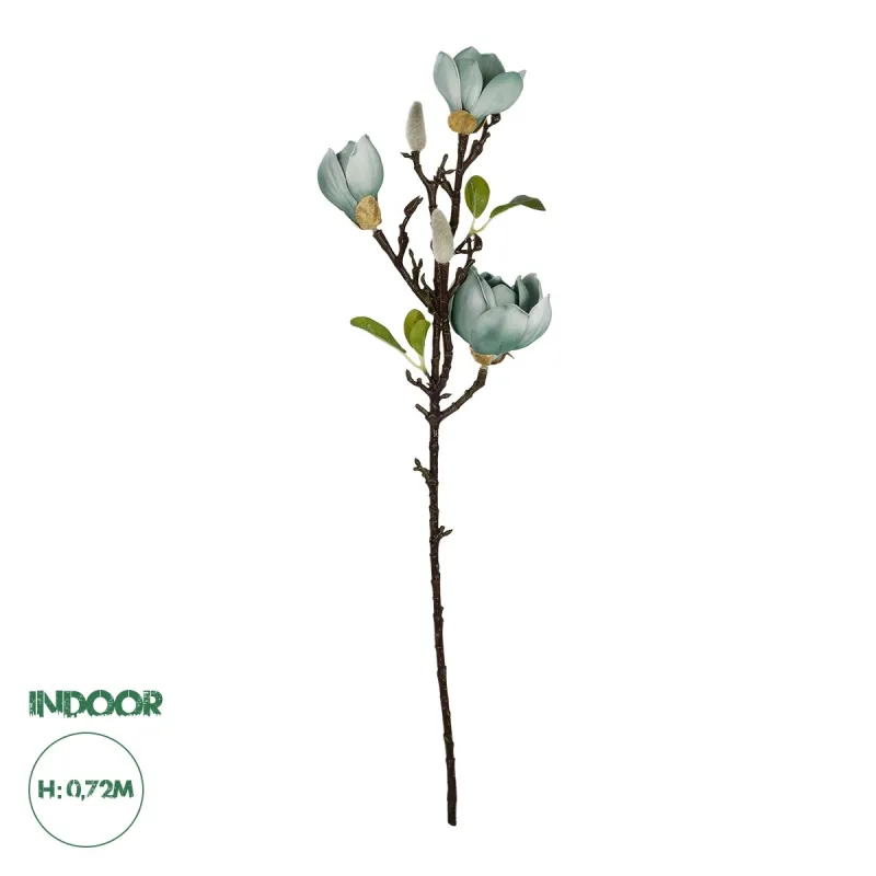 GloboStar® Artificial Garden BLUE MAGNOLIA BRANCH 21418 Τεχνητό Διακοσμητικό Κλαδί Μπλε Μανόλια Y72cm GloboStar® Artificial Garden BLUE MAGNOLIA BRANCH 21418 Τεχνητό Διακοσμητικό Κλαδί Μπλε Μανόλια Y72cm