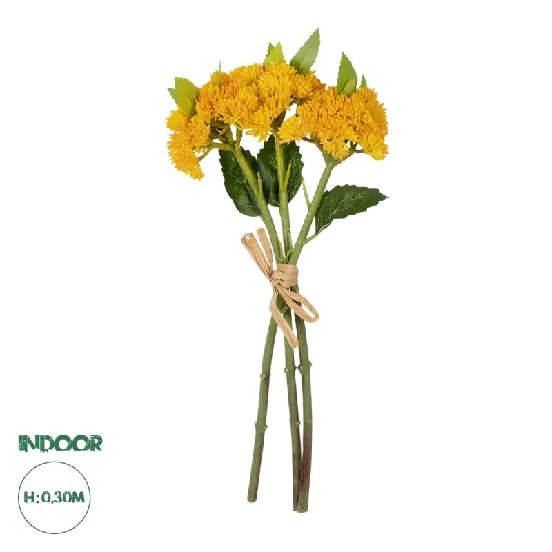 GloboStar® Artificial Garden YELLOW SEDUM BOUQUET 21348 Τεχνητό Διακοσμητικό Μπουκέτο Κίτρινο Σέδο Y30cm GloboStar® Artificial Garden YELLOW SEDUM BOUQUET 21348 Τεχνητό Διακοσμητικό Μπουκέτο Κίτρινο Σέδο Y30cm
