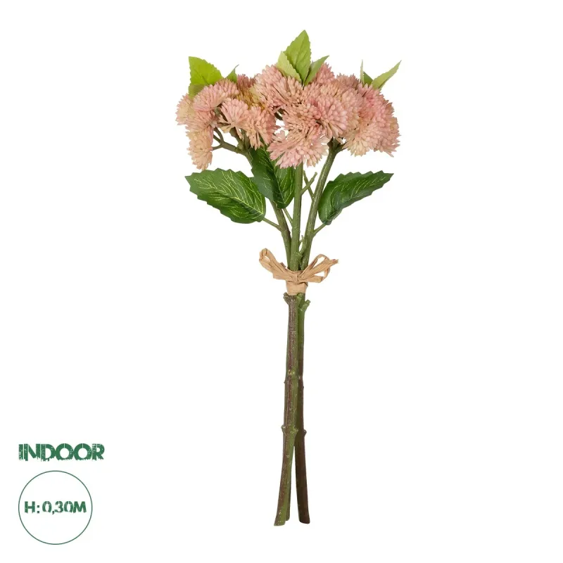 GloboStar® Artificial Garden SALMON PINK SEDUM BOUQUET 21350 Τεχνητό Διακοσμητικό Μπουκέτο Ροζ Σέδο Y30cm GloboStar® Artificial Garden SALMON PINK SEDUM BOUQUET 21350 Τεχνητό Διακοσμητικό Μπουκέτο Ροζ Σέδο Y30cm