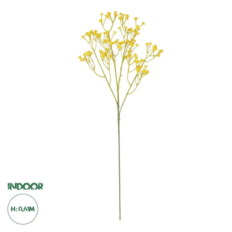 GloboStar® Artificial Garden YELLOW BRANCH BABY BREATH 21370 Τεχνητό Διακοσμητικό Κλαδί Κίτρινης Γυψοφίλης Y61cm GloboStar® Artificial Garden YELLOW BRANCH BABY BREATH 21370 Τεχνητό Διακοσμητικό Κλαδί Κίτρινης Γυψοφίλης Y61cm