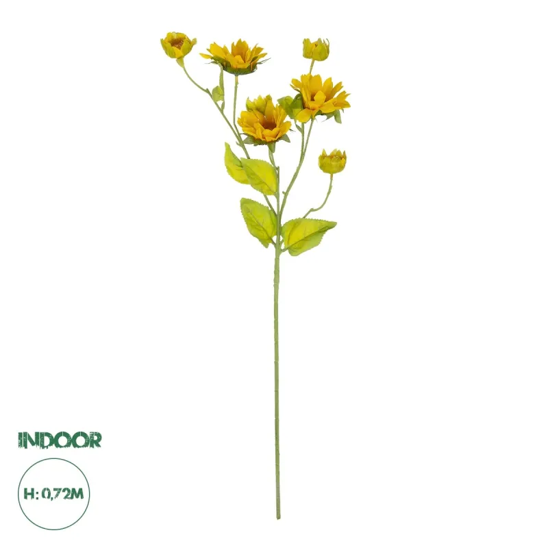 GloboStar® Artificial Garden YELLOW SUNFLOWER BRANCH 21379 Τεχνητό Διακοσμητικό Κλαδί Ηλιοτρόπιο Κίτρινο Y72cm GloboStar® Artificial Garden YELLOW SUNFLOWER BRANCH 21379 Τεχνητό Διακοσμητικό Κλαδί Ηλιοτρόπιο Κίτρινο Y72cm