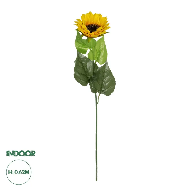 GloboStar® Artificial Garden YELLOW SUNFLOWER BRANCH 21381 Τεχνητό Διακοσμητικό Κλαδί Ηλιοτρόπιο Κίτρινο Y62cm GloboStar® Artificial Garden YELLOW SUNFLOWER BRANCH 21381 Τεχνητό Διακοσμητικό Κλαδί Ηλιοτρόπιο Κίτρινο Y62cm