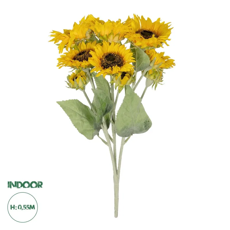 GloboStar® Artificial Garden YELLOW SUNFLOWER BRANCH 21382 Τεχνητό Διακοσμητικό Κλαδί Ηλιοτρόπιο Κίτρινο Y55cm GloboStar® Artificial Garden YELLOW SUNFLOWER BRANCH 21382 Τεχνητό Διακοσμητικό Κλαδί Ηλιοτρόπιο Κίτρινο Y55cm