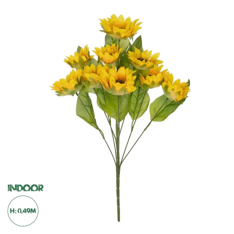 GloboStar® Artificial Garden YELLOW SUNFLOWER BRANCH 21383 Τεχνητό Διακοσμητικό Κλαδί Ηλιοτρόπιο Κίτρινο Y49cm GloboStar® Artificial Garden YELLOW SUNFLOWER BRANCH 21383 Τεχνητό Διακοσμητικό Κλαδί Ηλιοτρόπιο Κίτρινο Y49cm