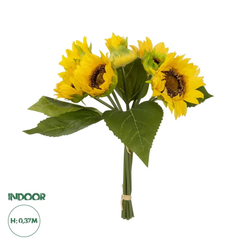 GloboStar® Artificial Garden YELLOW SUNFLOWER BRANCH 21386 Τεχνητό Διακοσμητικό Μπουκέτο Ηλιοτρόπιο Κίτρινο Y37cm GloboStar® Artificial Garden YELLOW SUNFLOWER BRANCH 21386 Τεχνητό Διακοσμητικό Μπουκέτο Ηλιοτρόπιο Κίτρινο Y37cm