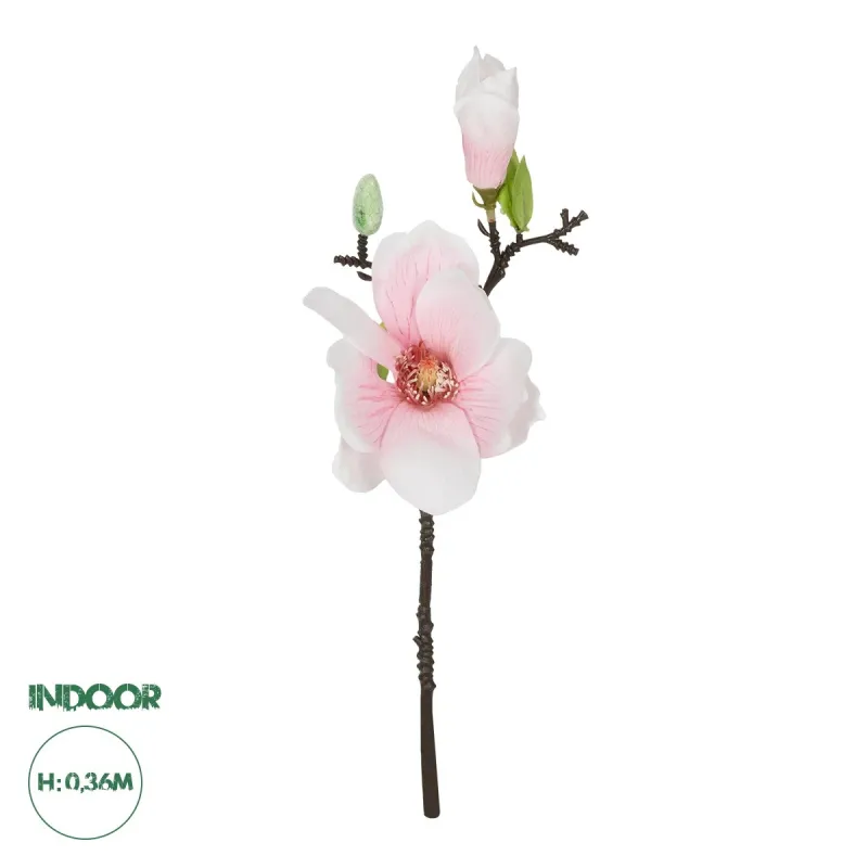 GloboStar® Artificial Garden WHITE PINK MAGNOLIA BRANCH 21417 Τεχνητό Διακοσμητικό Κλαδί Λευκή Ροζ Μανόλια Y36cm GloboStar® Artificial Garden WHITE PINK MAGNOLIA BRANCH 21417 Τεχνητό Διακοσμητικό Κλαδί Λευκή Ροζ Μανόλια Y36cm