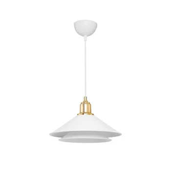 GLOBOSTAR® FERRO 203-0268 Μοντέρνο Κρεμαστό Φωτιστικό Οροφής με Ντουί 1 x E27 AC 220-240V IP20 - Λευκό & Χρυσό - Μ30 x Π30 x Υ19cm GLOBOSTAR® FERRO 203-0268 Μοντέρνο Κρεμαστό Φωτιστικό Οροφής με Ντουί 1 x E27 AC 220-240V IP20 - Λευκό & Χρυσό - Μ30 x Π30 x Υ19cm