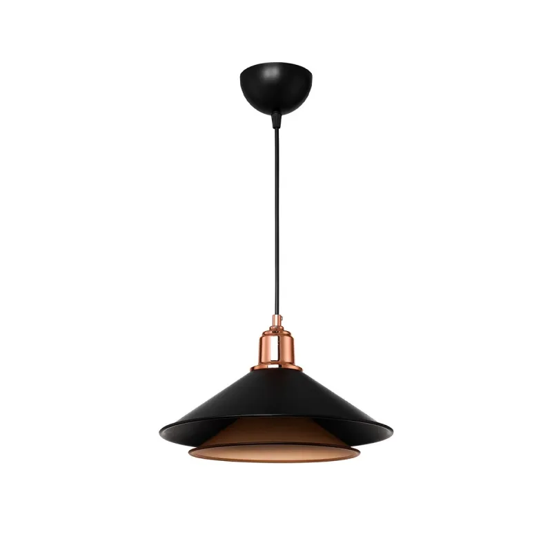 GLOBOSTAR® FERRO 203-0269 Μοντέρνο Κρεμαστό Φωτιστικό Οροφής με Ντουί 1 x E27 AC 220-240V IP20 - Μαύρο & Χάλκινο - Μ30 x Π30 x Υ19cm GLOBOSTAR® FERRO 203-0269 Μοντέρνο Κρεμαστό Φωτιστικό Οροφής με Ντουί 1 x E27 AC 220-240V IP20 - Μαύρο & Χάλκινο - Μ30 x Π30 x Υ19cm