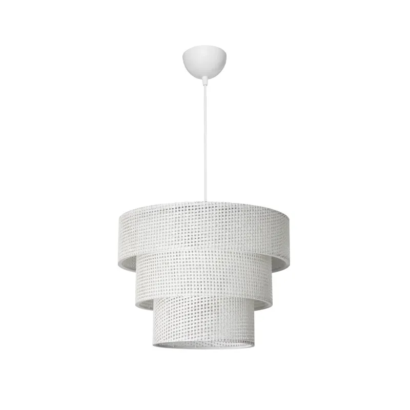 GLOBOSTAR® LEVEL 203-0275 Μοντέρνο Κρεμαστό Φωτιστικό Οροφής με Ντουί 1 x E27 AC 220-240V IP20 - Λευκό - Μ38 x Π38 x Υ30cm