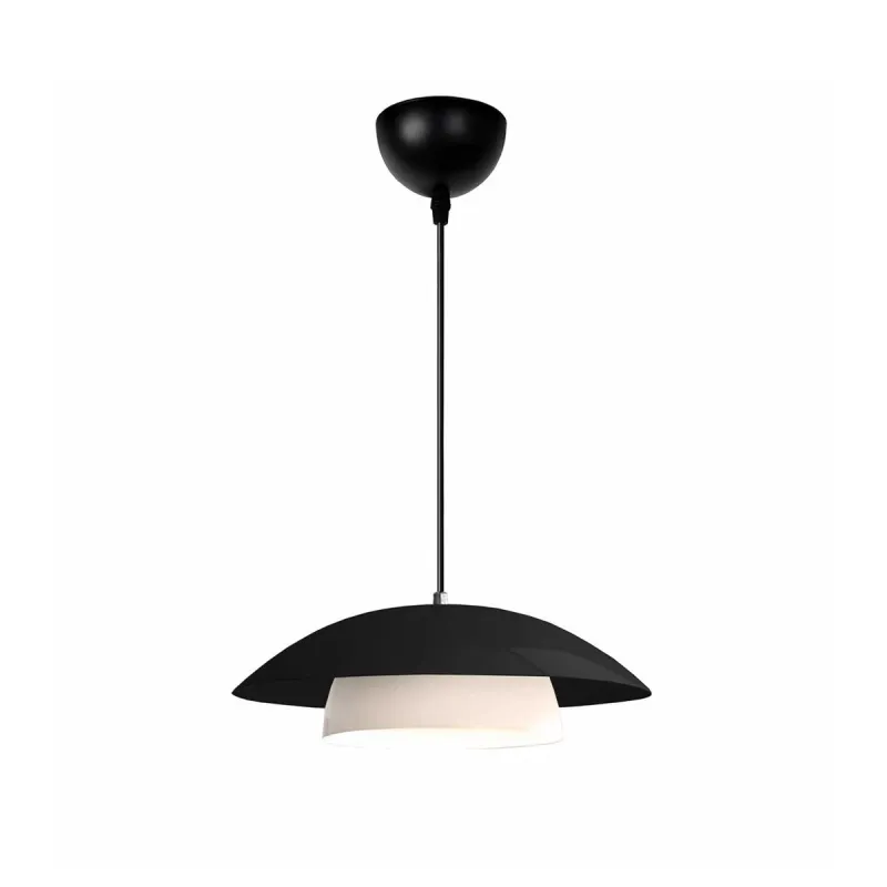 GLOBOSTAR® AURA 204-0117 Μοντέρνο Κρεμαστό Φωτιστικό Οροφής με Ντουί 1 x E27 AC 220-240V IP20 - Μαύρο & Λευκό - Μ31 x Π31 x Υ27cm GLOBOSTAR® AURA 204-0117 Μοντέρνο Κρεμαστό Φωτιστικό Οροφής με Ντουί 1 x E27 AC 220-240V IP20 - Μαύρο & Λευκό - Μ31 x Π31 x Υ27cm