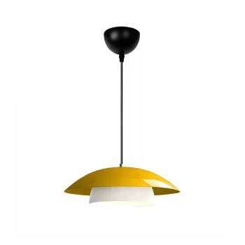 GLOBOSTAR® AURA 204-0118 Μοντέρνο Κρεμαστό Φωτιστικό Οροφής με Ντουί 1 x E27 AC 220-240V IP20 - Κίτρινο & Λευκό - Μ31 x Π31 x Υ27cm GLOBOSTAR® AURA 204-0118 Μοντέρνο Κρεμαστό Φωτιστικό Οροφής με Ντουί 1 x E27 AC 220-240V IP20 - Κίτρινο & Λευκό - Μ31 x Π31 x Υ27cm