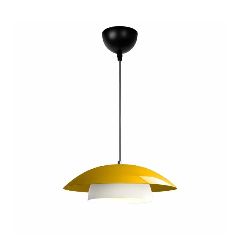 GLOBOSTAR® AURA 204-0118 Μοντέρνο Κρεμαστό Φωτιστικό Οροφής με Ντουί 1 x E27 AC 220-240V IP20 - Κίτρινο & Λευκό - Μ31 x Π31 x Υ27cm GLOBOSTAR® AURA 204-0118 Μοντέρνο Κρεμαστό Φωτιστικό Οροφής με Ντουί 1 x E27 AC 220-240V IP20 - Κίτρινο & Λευκό - Μ31 x Π31 x Υ27cm