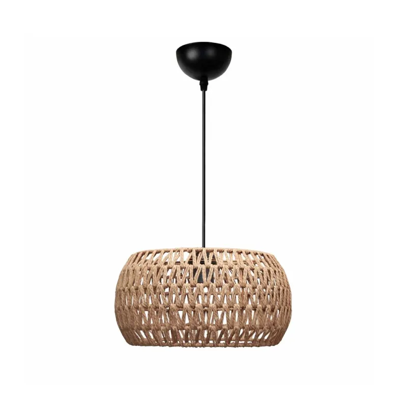 GLOBOSTAR® DARIO 204-0168 Boho Κρεμαστό Φωτιστικό Οροφής με Ντουί 1 x E27 AC 220-240V IP20 - Καφέ - Μ30 x Π30 x Υ15cm GLOBOSTAR® DARIO 204-0168 Boho Κρεμαστό Φωτιστικό Οροφής με Ντουί 1 x E27 AC 220-240V IP20 - Καφέ - Μ30 x Π30 x Υ15cm