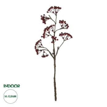 GloboStar® Artificial Garden RED HOLLY BERRIES FRUIT BRANCH 21427 Τεχνητό Διακοσμητικό Κλαδί Κόκκινο Γκί Y86cm GloboStar® Artificial Garden RED HOLLY BERRIES FRUIT BRANCH 21427 Τεχνητό Διακοσμητικό Κλαδί Κόκκινο Γκί Y86cm