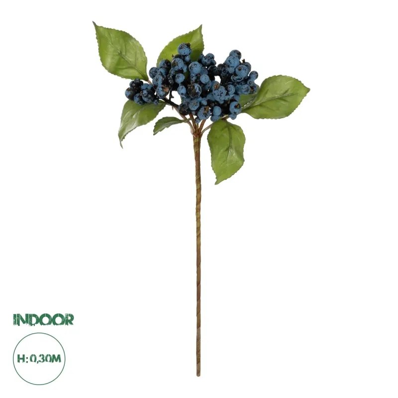 GloboStar® Artificial Garden BLUBERRIES FRUIT BRANCH 21434 Τεχνητό Διακοσμητικό Κλαδί Μπλε Μύρτιλο  Y30cm GloboStar® Artificial Garden BLUBERRIES FRUIT BRANCH 21434 Τεχνητό Διακοσμητικό Κλαδί Μπλε Μύρτιλο  Y30cm