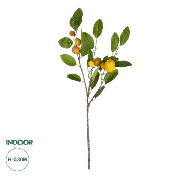 GloboStar® Artificial Garden YELLOW LEMON FRUIT BRANCH 21437 Τεχνητό Διακοσμητικό Κίτρινο Κλαδί Πορτακαλιά Y80cm GloboStar® Artificial Garden YELLOW LEMON FRUIT BRANCH 21437 Τεχνητό Διακοσμητικό Κίτρινο Κλαδί Πορτακαλιά Y80cm