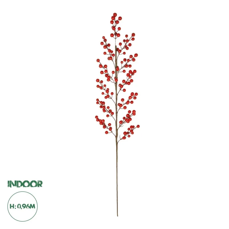 GloboStar® Artificial Garden RED BERRIES FRUIT BRANCH 21440 Τεχνητό Διακοσμητικό Κλαδί Κόκκινο Γκί Y96cm GloboStar® Artificial Garden RED BERRIES FRUIT BRANCH 21440 Τεχνητό Διακοσμητικό Κλαδί Κόκκινο Γκί Y96cm