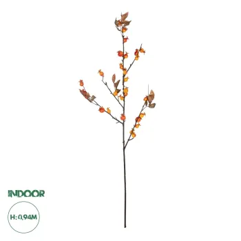 GloboStar® Artificial Garden ORANGE BERRIES FRUIT BRANCH 21444 Τεχνητό Διακοσμητικό Κλαδί Πορτοκαλί Γκί Y94cm GloboStar® Artificial Garden ORANGE BERRIES FRUIT BRANCH 21444 Τεχνητό Διακοσμητικό Κλαδί Πορτοκαλί Γκί Y94cm