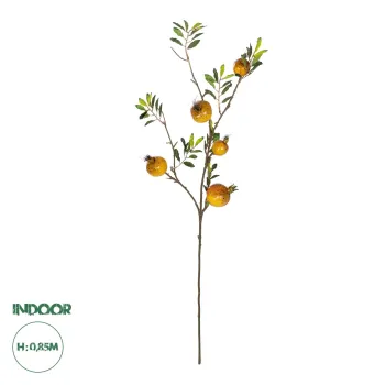 GloboStar® Artificial Garden YELLOW POMEGRANATE  FRUIT BRANCH 21445 Τεχνητό Διακοσμητικό Κίτρινη Κλαδί Ροδιά Y85cm GloboStar® Artificial Garden YELLOW POMEGRANATE  FRUIT BRANCH 21445 Τεχνητό Διακοσμητικό Κίτρινη Κλαδί Ροδιά Y85cm