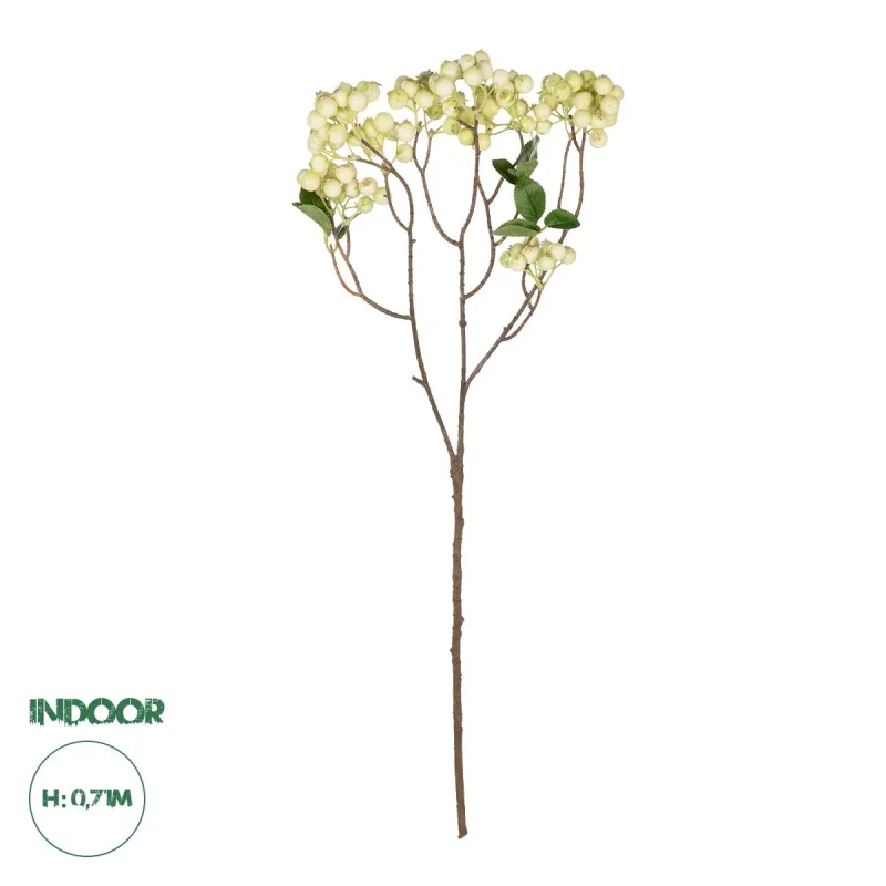 GloboStar® Artificial Garden WHITE BERRIES FRUIT BRANCH 21446 Τεχνητό Διακοσμητικό Κλαδί Λευκό Γκί Y71cm GloboStar® Artificial Garden WHITE BERRIES FRUIT BRANCH 21446 Τεχνητό Διακοσμητικό Κλαδί Λευκό Γκί Y71cm