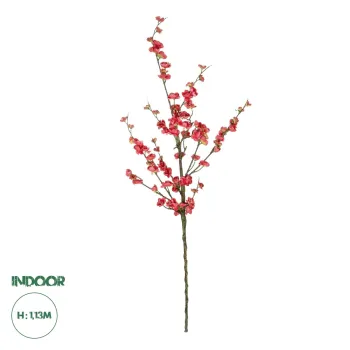 GloboStar® Artificial Garden CHINESE RED PLUM BLOSSOM BRANCH 21459 Τεχνητό Διακοσμητικό Κλαδί Κόκκινης Κερασίας Y113cm GloboStar® Artificial Garden CHINESE RED PLUM BLOSSOM BRANCH 21459 Τεχνητό Διακοσμητικό Κλαδί Κόκκινης Κερασίας Y113cm