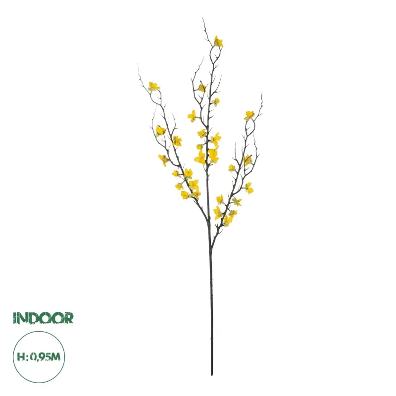 GloboStar® Artificial Garden YELLOW JUNGLE GERANIUM BLOSSOM BRANCH 21460 Τεχνητό Διακοσμητικό Κλαδί Κίτρινο Γεράνι Y95cm GloboStar® Artificial Garden YELLOW JUNGLE GERANIUM BLOSSOM BRANCH 21460 Τεχνητό Διακοσμητικό Κλαδί Κίτρινο Γεράνι Y95cm