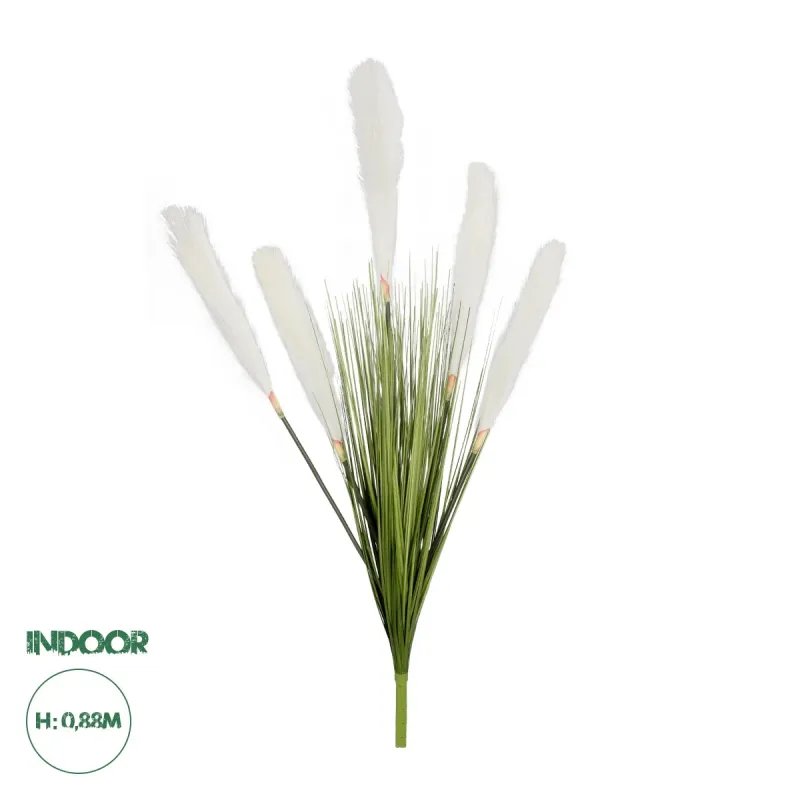 GloboStar® Artificial Garden WHITE PAMPAS GRASS BRANCH 21485 Τεχνητό Διακοσμητικό Κλαδί Λευκό Πάμπας Y88cm GloboStar® Artificial Garden WHITE PAMPAS GRASS BRANCH 21485 Τεχνητό Διακοσμητικό Κλαδί Λευκό Πάμπας Y88cm