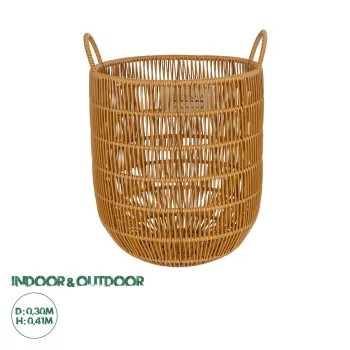 GloboStar® Artificial Garden OSAKA 21494 Διακοσμητικό Πλεκτό Καλάθι - Κασπώ Γλάστρα - Flower Pot Μπεζ Φ30cm x Υ41cm GloboStar® Artificial Garden OSAKA 21494 Διακοσμητικό Πλεκτό Καλάθι - Κασπώ Γλάστρα - Flower Pot Μπεζ Φ30cm x Υ41cm