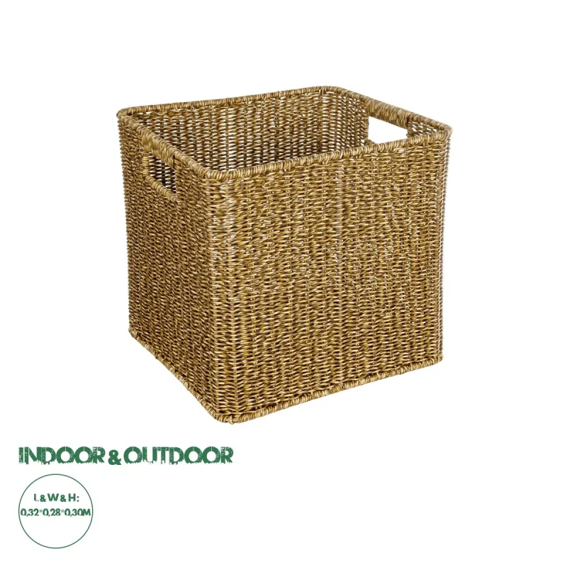 GloboStar® Artificial Garden SIENA 21497 Διακοσμητικό Πλεκτό Καλάθι - Κασπώ Γλάστρα - Flower Pot Μπεζ Μ32 x Π28 x Υ30cm GloboStar® Artificial Garden SIENA 21497 Διακοσμητικό Πλεκτό Καλάθι - Κασπώ Γλάστρα - Flower Pot Μπεζ Μ32 x Π28 x Υ30cm