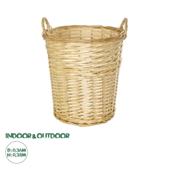 GloboStar® Artificial Garden ARIZONA 21503 Διακοσμητικό Πλεκτό Καλάθι - Κασπώ Γλάστρα - Flower Pot Μπεζ Φ36 x Υ38cm GloboStar® Artificial Garden ARIZONA 21503 Διακοσμητικό Πλεκτό Καλάθι - Κασπώ Γλάστρα - Flower Pot Μπεζ Φ36 x Υ38cm