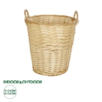 GloboStar® Artificial Garden ARIZONA 21504 Διακοσμητικό Πλεκτό Καλάθι - Κασπώ Γλάστρα - Flower Pot Μπεζ Φ42 x Υ42cm GloboStar® Artificial Garden ARIZONA 21504 Διακοσμητικό Πλεκτό Καλάθι - Κασπώ Γλάστρα - Flower Pot Μπεζ Φ42 x Υ42cm