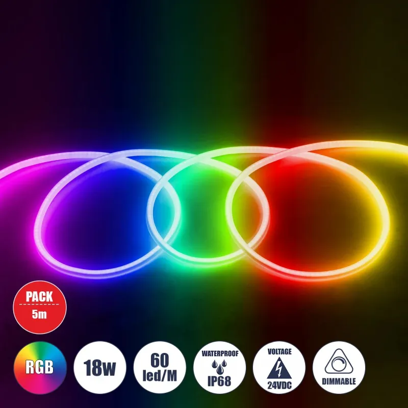 GLOBOSTAR® TUBARE 70588 Ταινία Neon Flex LED 18W/m 1260lm/m 360° DC 24V Αδιάβροχο IP68 60 x SMD 5050 Chip/m Πολύχρωμο RGB Dimmable - Μ500 x Π2.1 x Υ2.1cm - Ρολό 5 Μέτρων - 2 Χρόνια Εγγύηση GLOBOSTAR® TUBARE 70588 Ταινία Neon Flex LED 18W/m 1260lm/m 360° DC 24V Αδιάβροχο IP68 60 x SMD 5050 Chip/m Πολύχρωμο RGB Dimmable - Μ500 x Π2.1 x Υ2.1cm - Ρολό 5 Μέτρων - 2 Χρόνια Εγγύηση