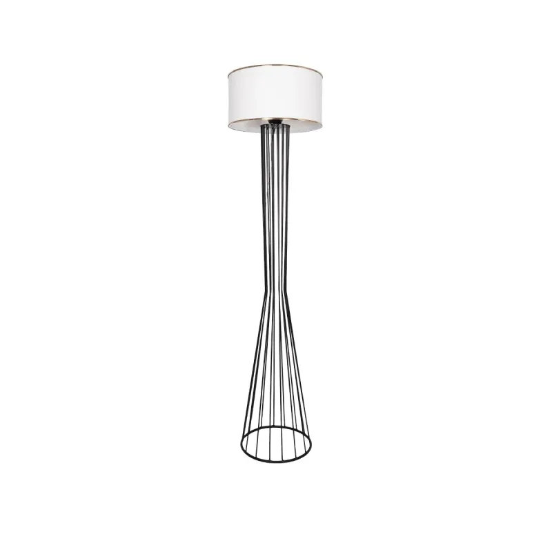 GloboStar® NOVA 201-0036 Μοντέρνο Επιδαπέδιο Φωτιστικό 1 x E27 IP20 Μαύρο Μεταλλό με Λευκό Ύφασμα - Μ36 x Π36 x Υ148cm GloboStar® NOVA 201-0036 Μοντέρνο Επιδαπέδιο Φωτιστικό 1 x E27 IP20 Μαύρο Μεταλλό με Λευκό Ύφασμα - Μ36 x Π36 x Υ148cm