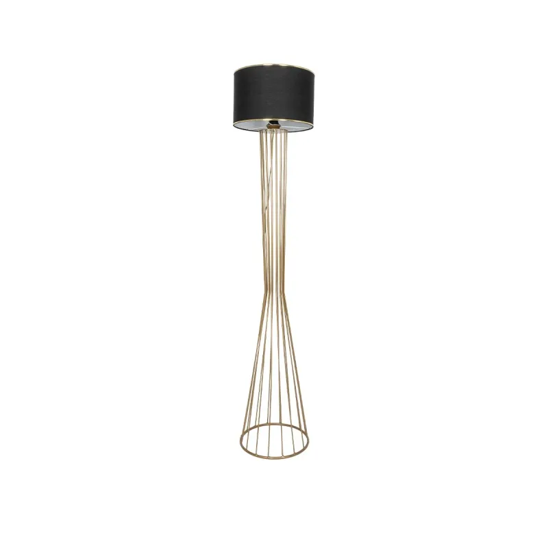 GloboStar® NOVA 201-0042 Μοντέρνο Επιδαπέδιο Φωτιστικό 1 x E27 IP20 Χρυσό Μεταλλό με Μαύρο Ύφασμα - Μ32 x Π32 x Υ152cm GloboStar® NOVA 201-0042 Μοντέρνο Επιδαπέδιο Φωτιστικό 1 x E27 IP20 Χρυσό Μεταλλό με Μαύρο Ύφασμα - Μ32 x Π32 x Υ152cm