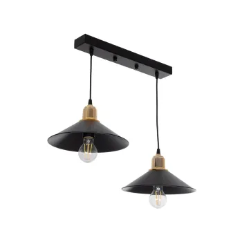 GLOBOSTAR® LUCANA 201-0043 Vintage Κρεμαστό Φωτιστικό Οροφής με Ντουί 2 x E27 AC 220-240V IP20 - Μαύρο & Χρυσό - Μ57 x Π25 x Υ26cm GLOBOSTAR® LUCANA 201-0043 Vintage Κρεμαστό Φωτιστικό Οροφής με Ντουί 2 x E27 AC 220-240V IP20 - Μαύρο & Χρυσό - Μ57 x Π25 x Υ26cm