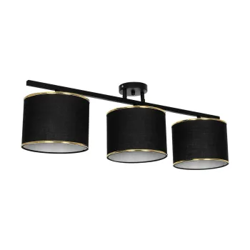 GLOBOSTAR® GLOWEN 201-0086 Vintage Φωτιστικό Οροφής με Ντουί 3 x E27 AC 220-240V IP20 - Μαύρο & Χρυσό - Μ80 x Π20 x Υ20cm GLOBOSTAR® GLOWEN 201-0086 Vintage Φωτιστικό Οροφής με Ντουί 3 x E27 AC 220-240V IP20 - Μαύρο & Χρυσό - Μ80 x Π20 x Υ20cm