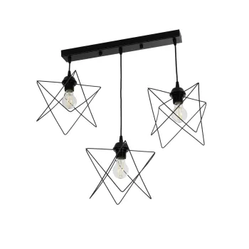 GLOBOSTAR® GLIND 201-0092 Vintage Κρεμαστό Φωτιστικό Οροφής με Ντουί 3 x E27 AC 220-240V IP20 - Μαύρο - Μ67 x Π24 x Υ55cm GLOBOSTAR® GLIND 201-0092 Vintage Κρεμαστό Φωτιστικό Οροφής με Ντουί 3 x E27 AC 220-240V IP20 - Μαύρο - Μ67 x Π24 x Υ55cm