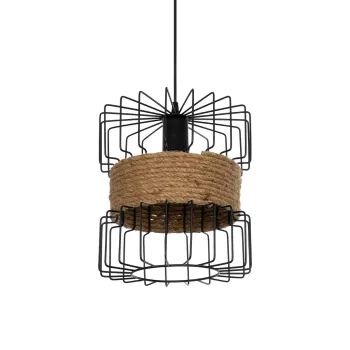 GLOBOSTAR® ORB 201-0096 Vintage Κρεμαστό Φωτιστικό Οροφής με Ντουί 1 x E27 AC 220-240V IP20 - Μαύρο & Μπεζ - Μ27 x Π27 x Υ31cm GLOBOSTAR® ORB 201-0096 Vintage Κρεμαστό Φωτιστικό Οροφής με Ντουί 1 x E27 AC 220-240V IP20 - Μαύρο & Μπεζ - Μ27 x Π27 x Υ31cm