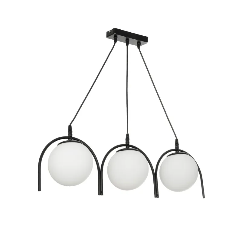 GLOBOSTAR® FLASHO 201-0111 Vintage Κρεμαστό Φωτιστικό Οροφής με Ντουί 3 x E27 AC 220-240V IP20 - Μαύρο & Λευκό - Μ73 x Π15 x Υ23cm GLOBOSTAR® FLASHO 201-0111 Vintage Κρεμαστό Φωτιστικό Οροφής με Ντουί 3 x E27 AC 220-240V IP20 - Μαύρο & Λευκό - Μ73 x Π15 x Υ23cm